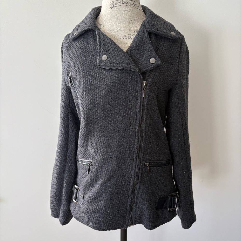 Yoki New York Charcoal Gray Zip Up Jacket